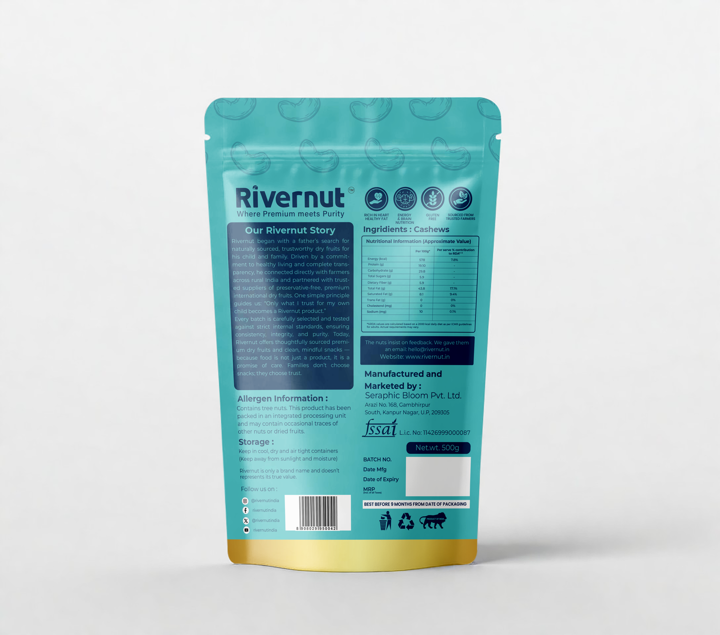 Rivernut Premium Whole Cashews