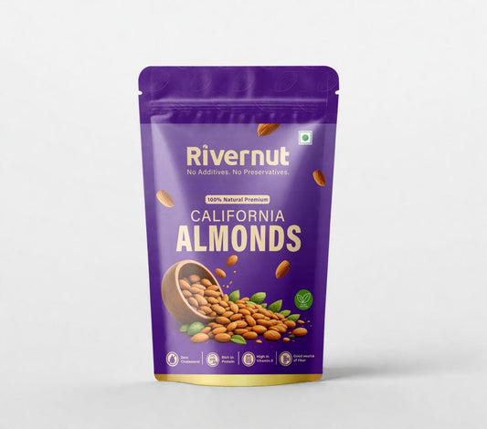 Rivernut 100% Natural California Almonds | Premium Quality | No Additives & Preservatives